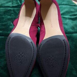 Vince Camuto Burgundy Suede Heels
